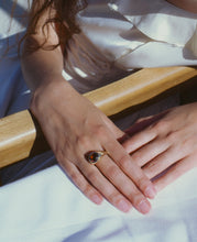 Load image into Gallery viewer, Citrine Heavy Gold Signet Ring
