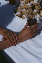 Load image into Gallery viewer, Carved Square-Ish Gold Band (OOAK)
