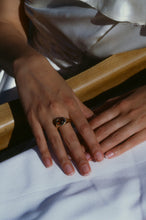Load image into Gallery viewer, Citrine Heavy Gold Signet Ring
