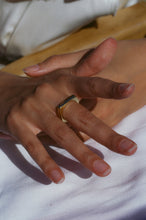 Load image into Gallery viewer, Carved Square-Ish Gold Band (OOAK)
