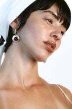 Load image into Gallery viewer, Carnelian Disc Hoops
