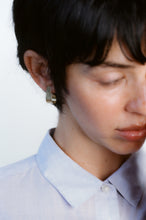 Load image into Gallery viewer, Retro Gold Flat Panel J Hoop Studs
