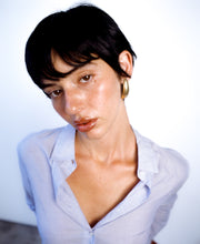 Load image into Gallery viewer, Retro XL Rounded Gold J-Hoop Earrings

