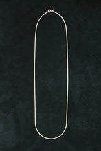 Load image into Gallery viewer, Italian Long Woven Gold Wheat Chain
