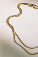 Load image into Gallery viewer, Italian Long Woven Gold Wheat Chain
