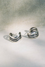 Load image into Gallery viewer, Abstract Cutout Wave Hoops
