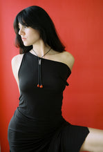 Load image into Gallery viewer, Modernist Bolo Tie with Black Huayruro Seeds
