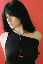 Load image into Gallery viewer, Modernist Bolo Tie with Black Huayruro Seeds
