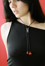 Load image into Gallery viewer, Modernist Bolo Tie with Black Huayruro Seeds

