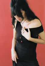 Load image into Gallery viewer, Modernist Bolo Tie with Black Huayruro Seeds
