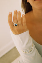 Load image into Gallery viewer, Modernist Raised Topaz Dinner Ring
