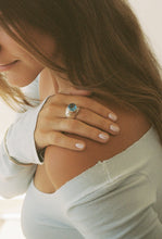 Load image into Gallery viewer, Modernist Raised Topaz Dinner Ring
