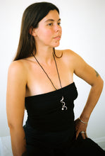 Load image into Gallery viewer, Long Spiral Pearl Pendulum Necklace
