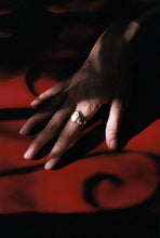 Load image into Gallery viewer, Antique Molten Signet Ring with Diamond
