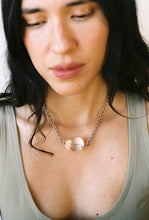 Load image into Gallery viewer, Rock Crystal Chain Necklace with Toggle Clasp
