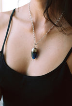 Load image into Gallery viewer, Antique Blue Glass Snuffbox or Perfume Pendant
