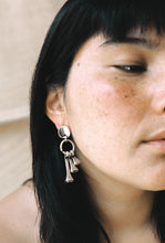 Load image into Gallery viewer, Tiered Hoop and Column Drop Earrings
