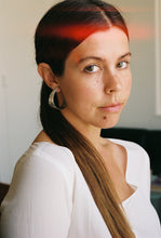 Load image into Gallery viewer, Wide Tapered Ribbon Hoop Earrings
