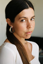 Load image into Gallery viewer, Wide Tapered Ribbon Hoop Earrings
