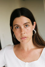 Load image into Gallery viewer, Wide Tapered Ribbon Hoop Earrings
