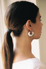 Load image into Gallery viewer, Wide Crescent Cut-Out Hoop Earrings
