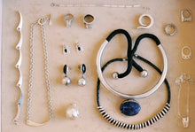 Load image into Gallery viewer, Onyx and Sphere Drop Earrings
