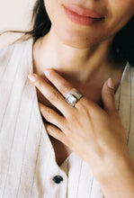 Load image into Gallery viewer, Postmodern Chunky White Topaz Ring
