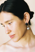 Load image into Gallery viewer, Onyx and Sphere Drop Earrings
