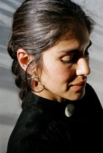 Load image into Gallery viewer, Red Lava Rock Balance Drop Earrings
