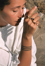 Load image into Gallery viewer, Carved Gold Ring with Carnelian Cabochon
