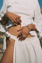 Load image into Gallery viewer, Art Deco Bone and Lapis Signet Ring
