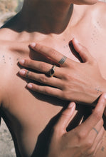 Load image into Gallery viewer, Carved Gold Ring with Carnelian Cabochon
