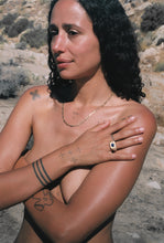 Load image into Gallery viewer, Art Deco Bone and Lapis Signet Ring
