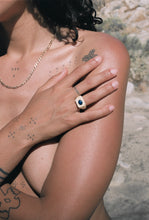 Load image into Gallery viewer, Art Deco Bone and Lapis Signet Ring
