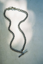 Load image into Gallery viewer, CHAIN 1: Edwardian Albert Chain With Double Clips And T-Bar
