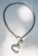 Load image into Gallery viewer, CHAIN 2: Early 1900's Albert Chain with "Good Luck" Horseshoe
