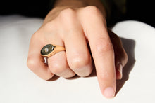 Load image into Gallery viewer, Old Mine Gold Mirror Signet
