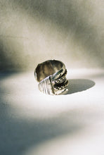 Load image into Gallery viewer, Silver and Gold Ridge Wraparound Ring

