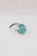 Load image into Gallery viewer, German Modernist Chrysoprase Sphere Ring
