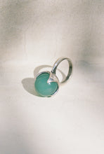 Load image into Gallery viewer, German Modernist Chrysoprase Sphere Ring
