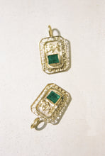 Load image into Gallery viewer, Modernist Gold and Emerald Sculptural Pendant (2 Available)
