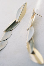 Load image into Gallery viewer, Gold Petal Drop Earrings
