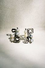 Load image into Gallery viewer, Mid-Century Pinned Pearl Spiral Earrings
