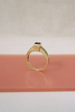 Load image into Gallery viewer, Mid-Century Gold and Square Cut Garnet Ring
