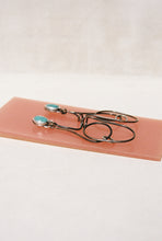 Load image into Gallery viewer, Artisan Turquoise and Mixed Metal Wire Work Earrings
