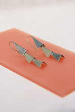 Load image into Gallery viewer, Artisan Triple Panel Drop Earrings
