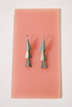 Load image into Gallery viewer, Artisan Triple Panel Drop Earrings
