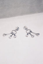 Load image into Gallery viewer, Tiered Hoop and Column Drop Earrings
