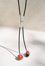 Load image into Gallery viewer, Modernist Bolo Tie with Black Huayruro Seeds
