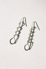 Load image into Gallery viewer, Modernist Corkscrew Drop Earrings
